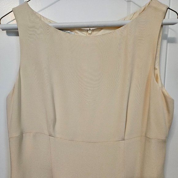 Windsmoor Pale Yellow Silk Sheath Sz 10 - Picture 4 of 15